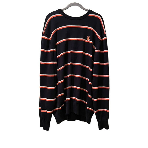 Psycho Bunny Striped Crew Neck Sweater 3X - Picture 1 of 5